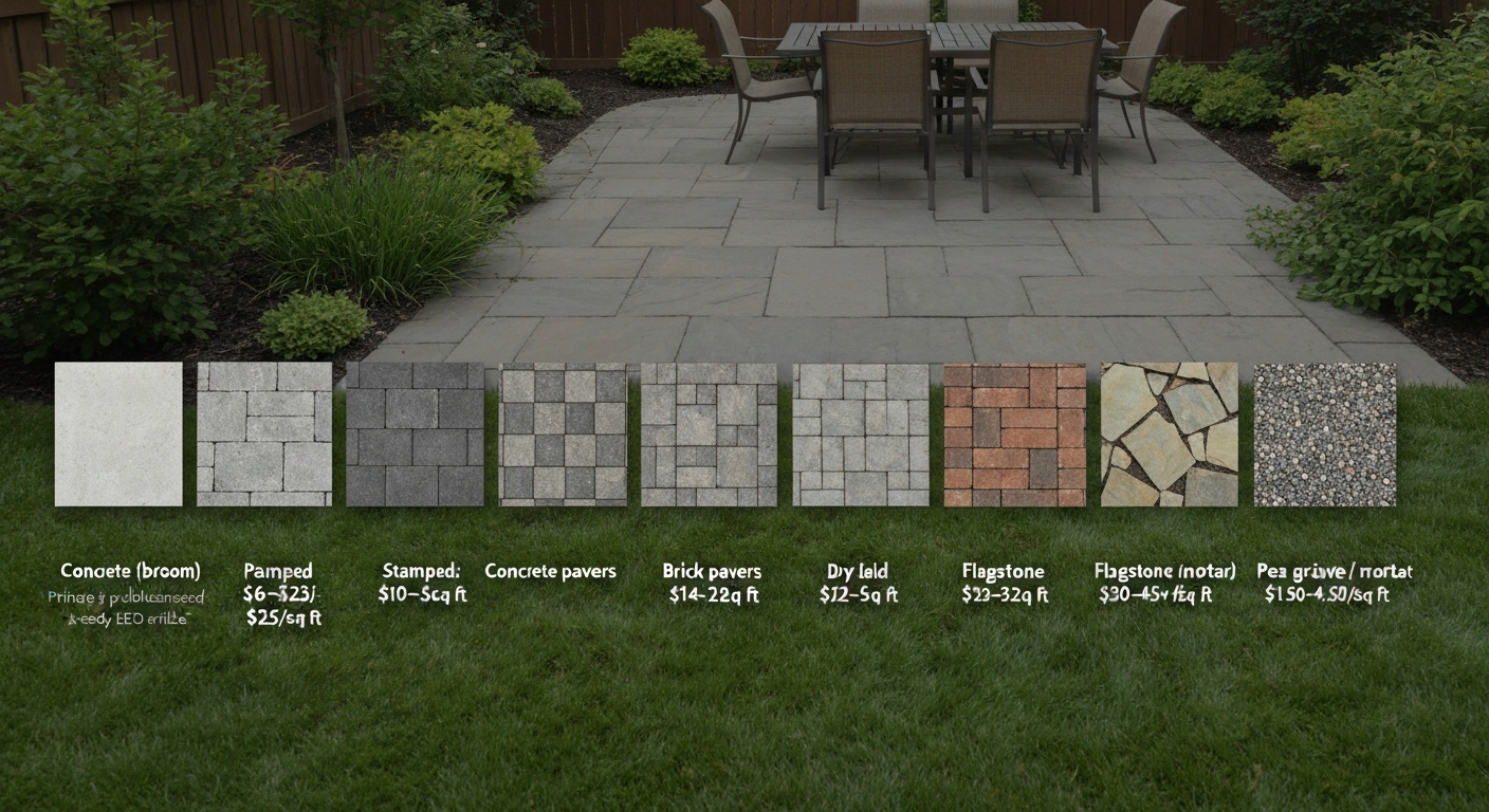 patio material cost comparison