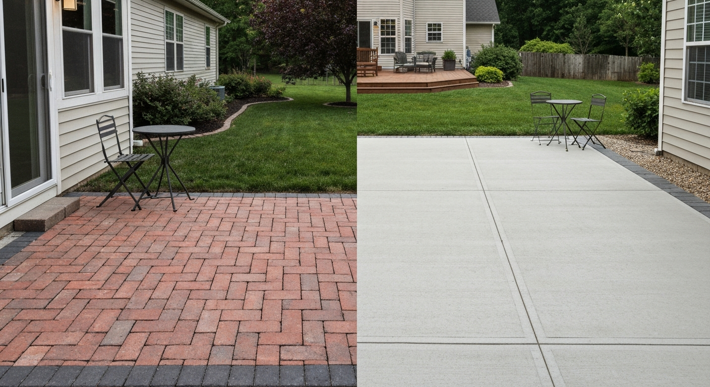 cost of brick patio vs concrete
