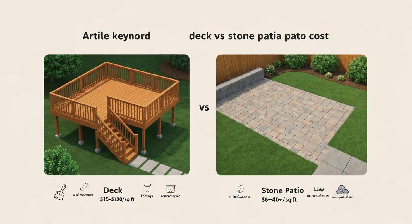 stone patio vs deck cost