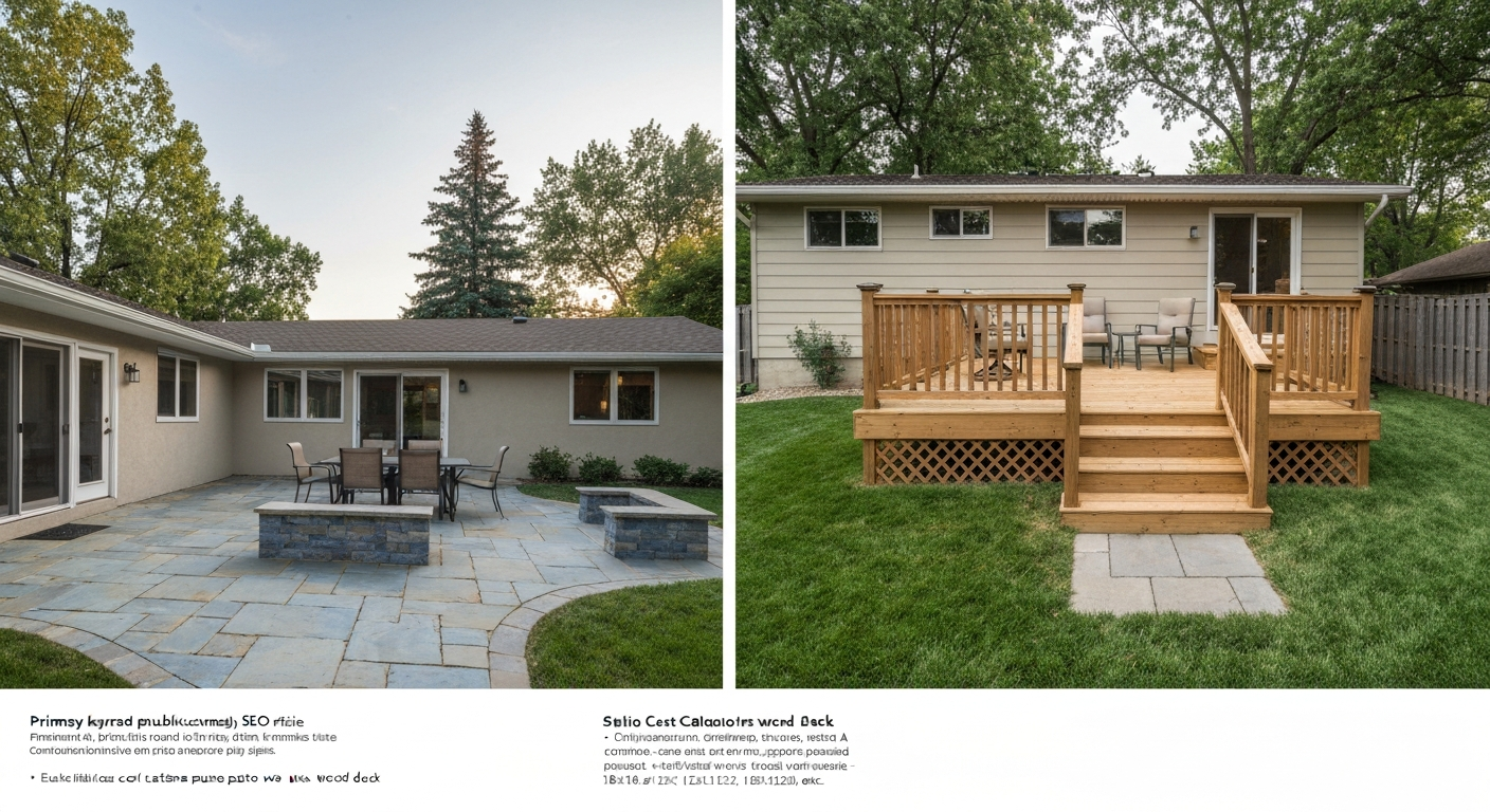 cost of wood deck vs stone patio
