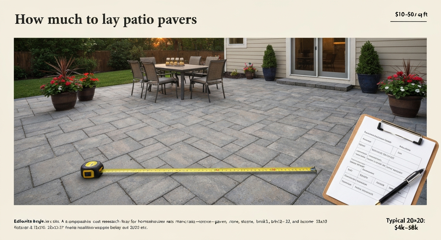 how much to lay paver patio